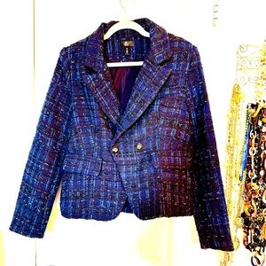 🎁HP🎁 NWT Stunning JACKET BLAZER by Aqua Tweed Gold M 🎁